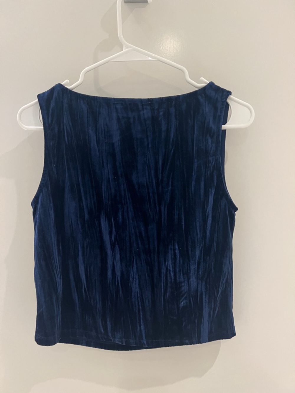 Monk & Lou Sleeveless Navy Velvet Midi Skirt Set - Picture 5 of 14